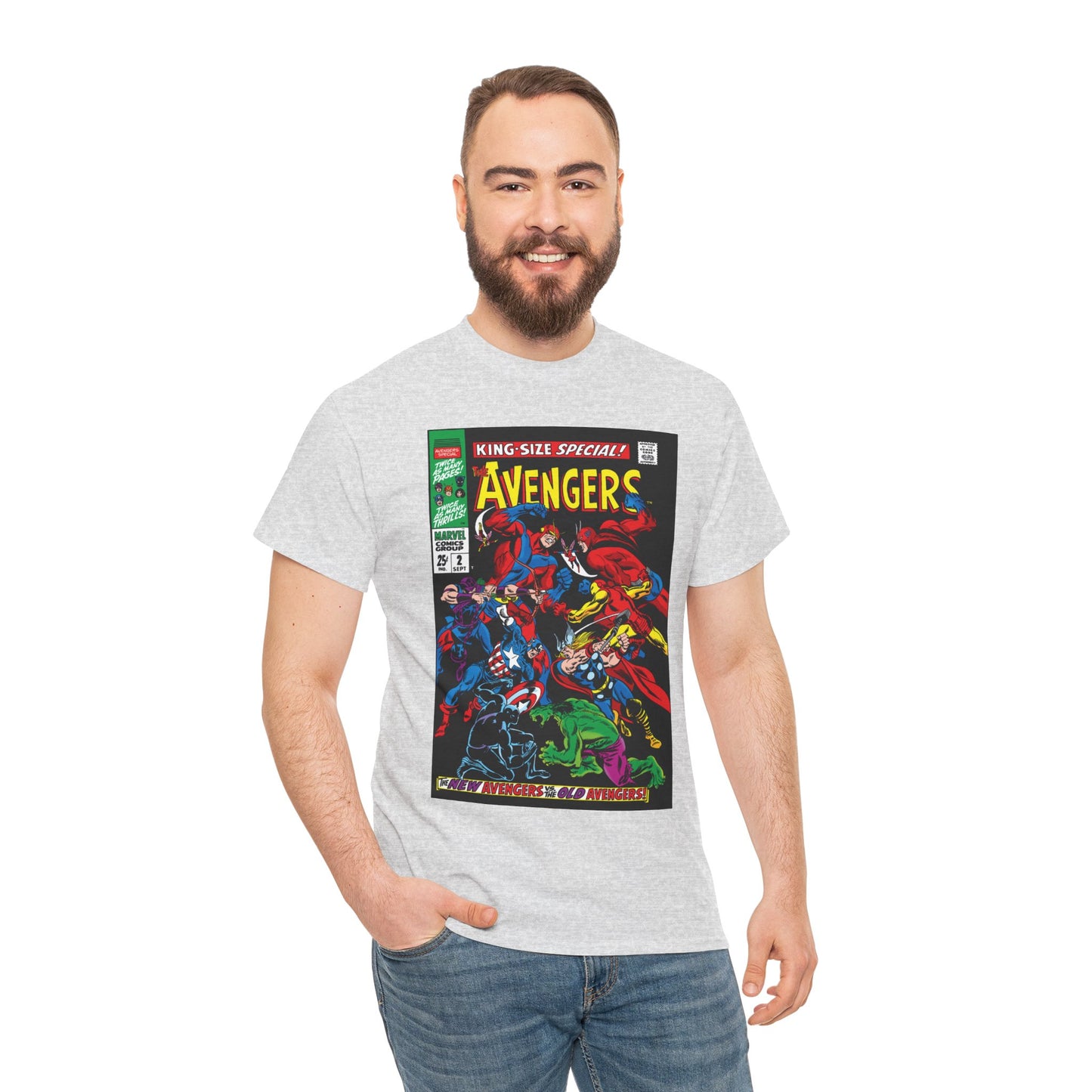 Avengers T-Shirt - Annual #2 Cover Art - New Avengers Vs Old Avengers - Marvel Comics