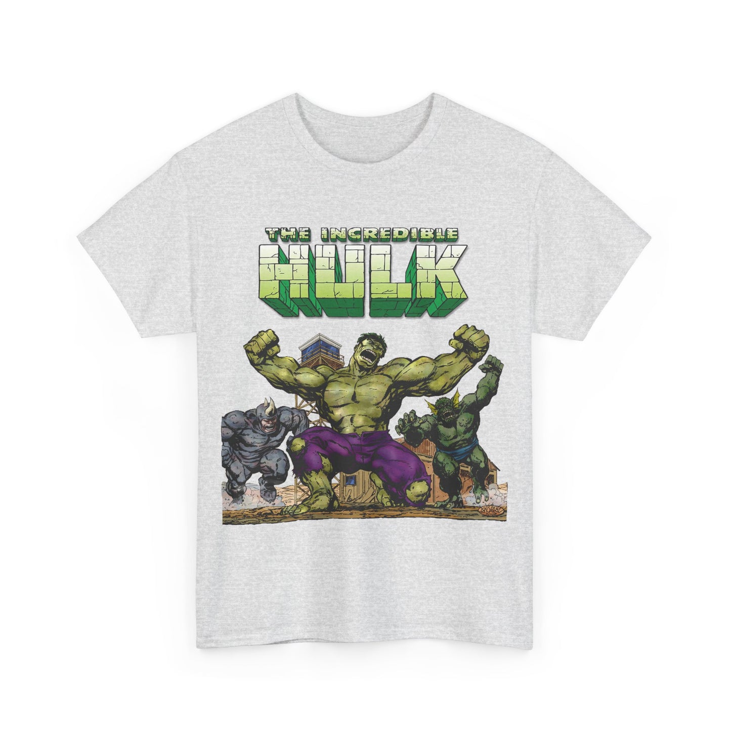 Incredible Hulk T-Shirt - Classic John Byrne Art - Rhino, Abomination - Marvel Comics - Bruce Banner