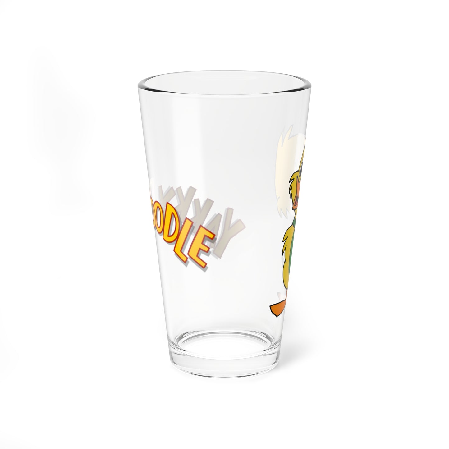 Yakky Doodle Pint Glass, 16oz - Beloved Hanna-Barbera Cartoon Character from the 1960s  - Yogi Bear Show Regular