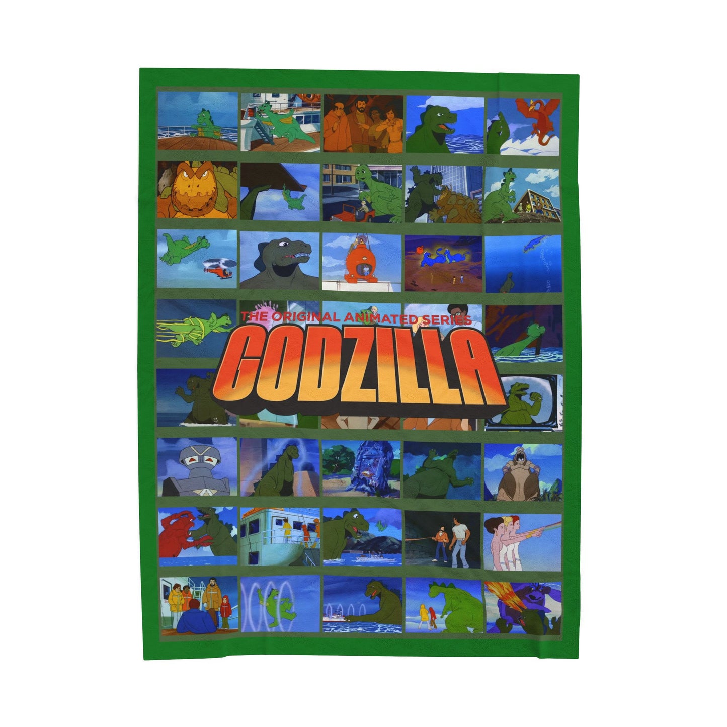Godzilla the Animated Series Blanket - Hanna-Barbera 1970s Cartoon Art - With Godzooky - Soft & Comfy