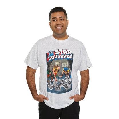 All-Star Squadron T-Shirt - Jerry Ordway Art - Hawkman, Doctor Mid-Nite, Atom - Justice Society JSA - #1 Cover - DC Comics