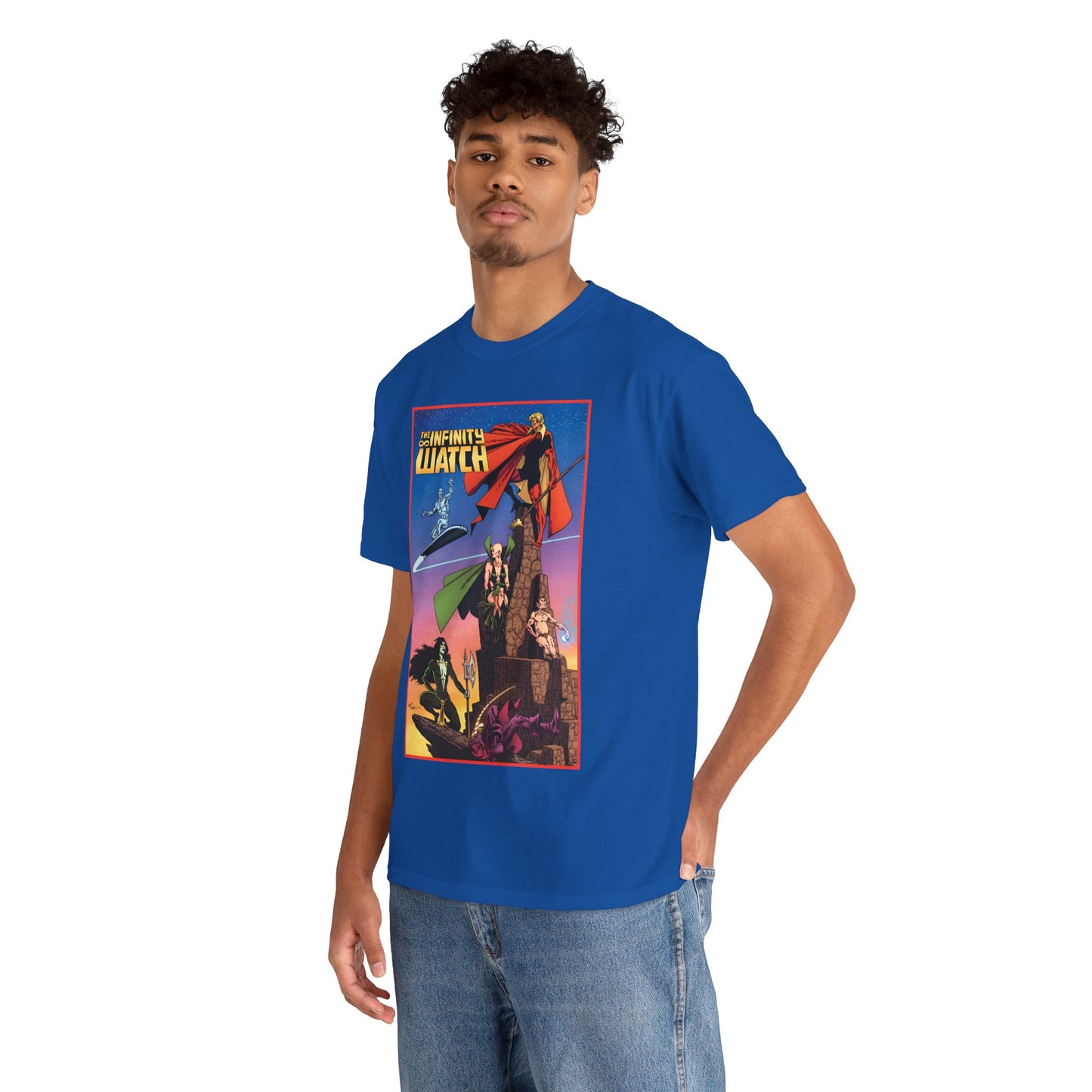 Infinity Watch T-Shirt - Jim Starlin Art - Adam Warlock, Silver Surfer, Moondragon, Pip the Troll - Marvel Comics