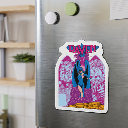 Raven Die-Cut Magnet - George Perez Art - New Teen Titans Member - Daughter of Trigon - Azarath, Arella - DC Comics - 3", 4", 5", 6"