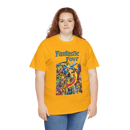 Fantastic Four T-Shirt - Classic John Byrne Art - Popular Marvel Comics Characters - Human Torch, The Thing, Invisible Woman, Reed Richards - 2025 MCU Movie