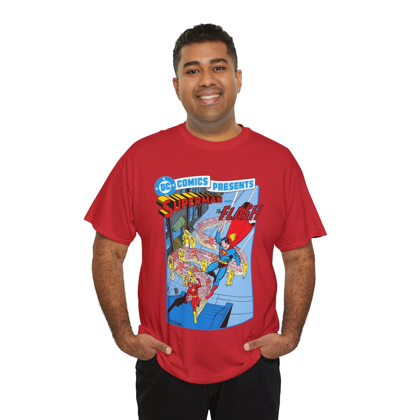 Superman & Flash T-Shirt - George Perez Art - DC Comics Presents #38 Cover Art - Bronze Age Classic