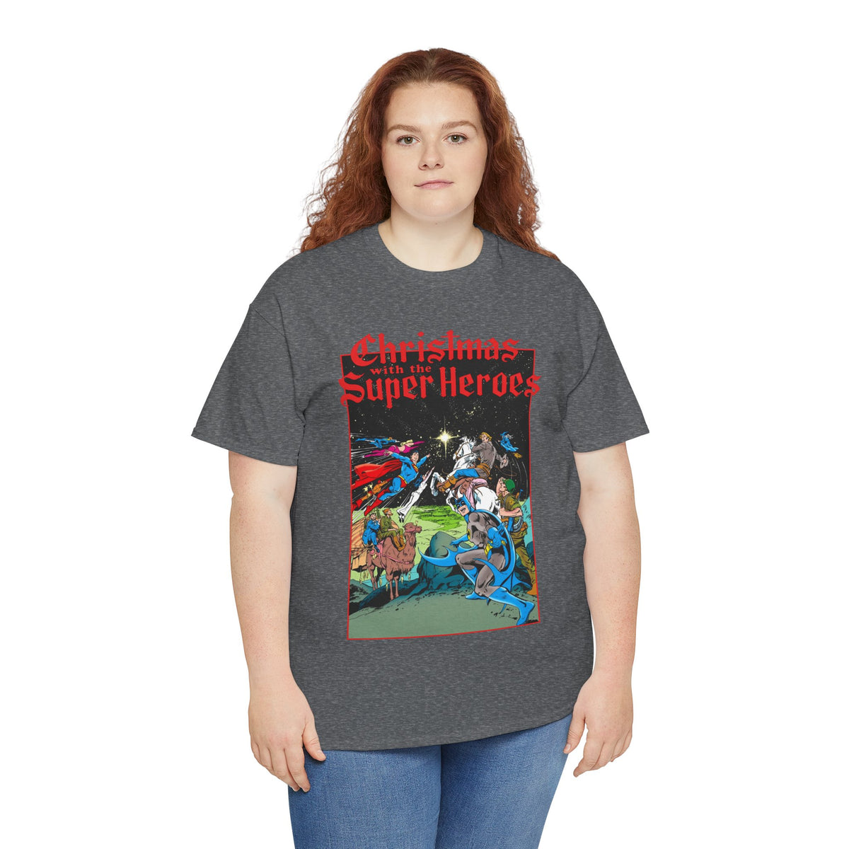 Christmas With the DC Super-Heroes T-Shirt - José Luis García-López Art - Superman, Batman, Jonah Hex, Legion of Super-Heroes - DC Comics