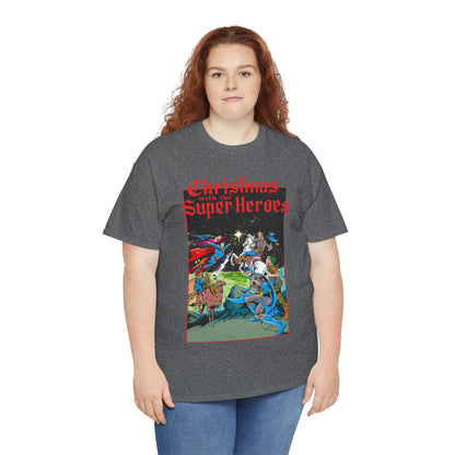 Christmas With the DC Super-Heroes T-Shirt - José Luis García-López Art - Superman, Batman, Jonah Hex, Legion of Super-Heroes - DC Comics