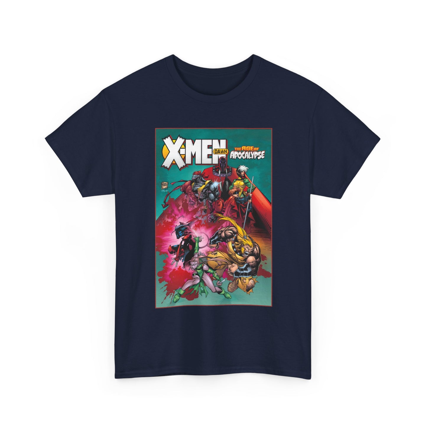 X-Men: Age of Apocalypse T-Shirt - Adam Kubert Art - Magneto, Rogue, Nightcrawler, Gambit, Blink, Sabretooth - Dawn - Marvel Comics