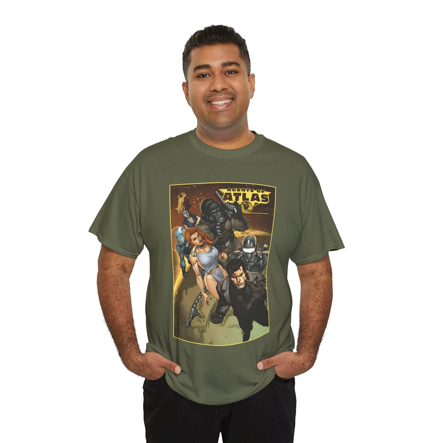 Agents of Atlas T-Shirt - FBI Agent Jimmy Woo, Marvel Boy, Venus, the Human Robot and Gorilla Man - Marvel Comics