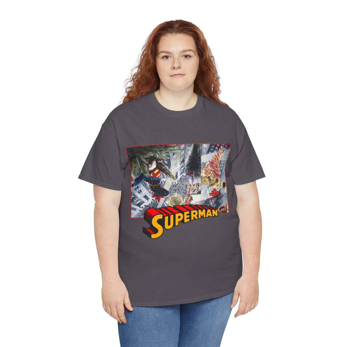 Superman Christmas Tree T-Shirt - Alex Ross Art - DC Comics