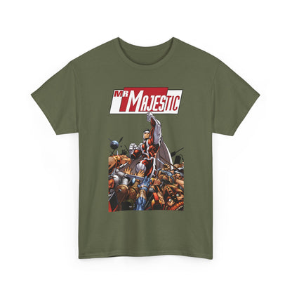 Mr. Majestic T-Shirt - Ed McGuiness Art - Flying Above His Attackers - DC/Wildstorm Comics