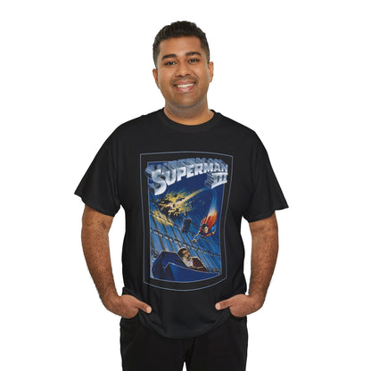 Superman III T-Shirt - Movie Poster Art - Christopher Reeve & Richard Pryor - Metropolis, Man of Steel - DC Comics