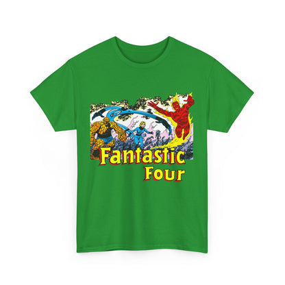 Fantastic Four T-Shirt - John Byrne Art - Reed Richards, Invisible Woman, Human Torch, The Thing - Marvel Comics
