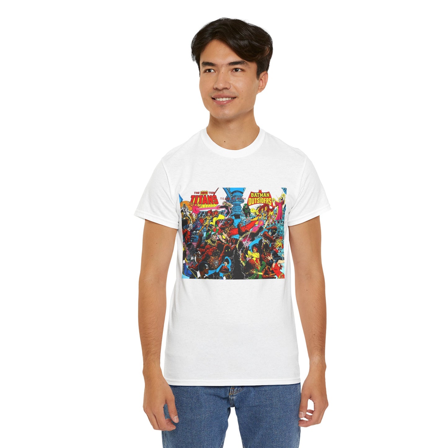 New Teen Titans & Batman and the Outsiders T-Shirt - George Perez & Jim Aparo Art - DC Comics