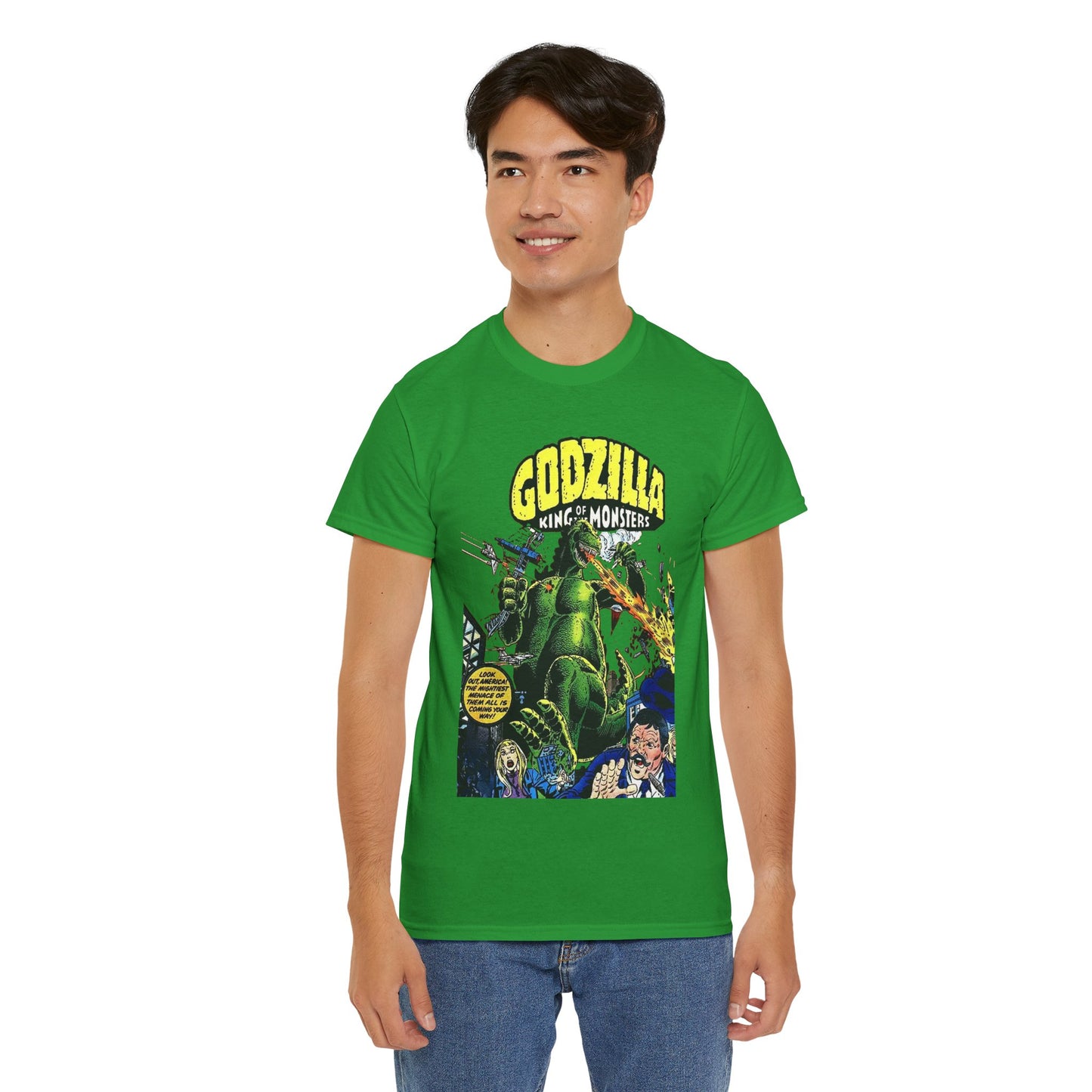 Godzilla T-Shirt - King of the Monsters - 1970s Comic Series - Marvel Comics - Bronze Age Monster Comic