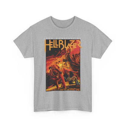 John Constantine Hellblazer T-Shirt - Lee Bermejo Art - #236 Cover - Dog Lifting a Leg on a Zombie - Vertigo Comics, DC Comics