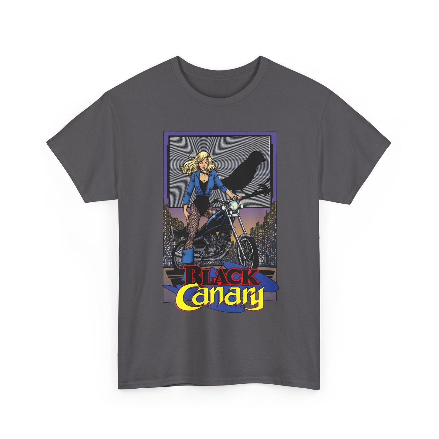 Black Canary T-Shirt - George Perez Art - 1980s Justice League Postcard Art - JLA - DC Comics