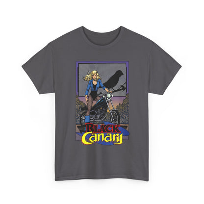 Black Canary T-Shirt - George Perez Art - 1980s Justice League Postcard Art - JLA - DC Comics