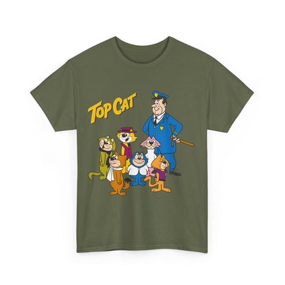Top Cat & His Gang T-Shirt - Popular Hanna-Barbera 1960s TV Cartoon - Brain, Spook, Benny the Ball