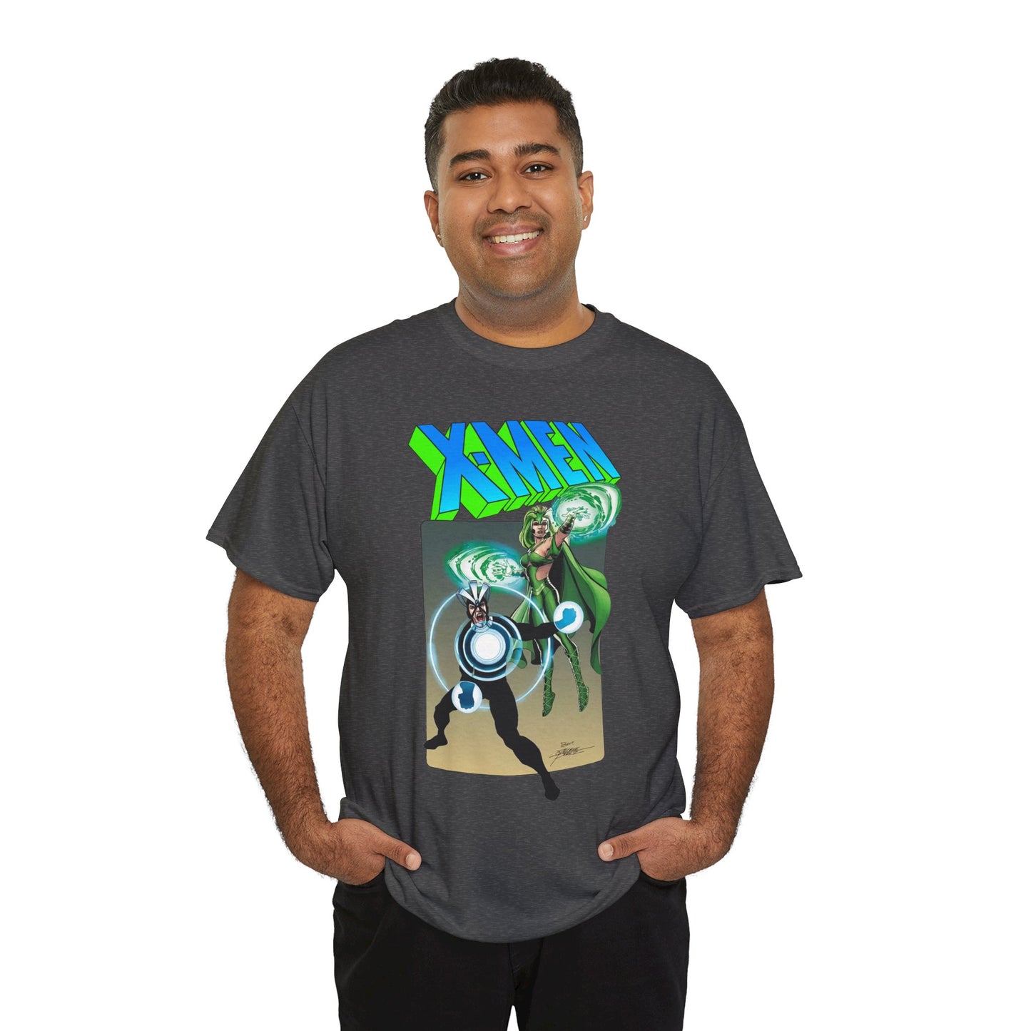 Havok & Polaris T-Shirt - George Perez Art - Uncanny X-Men Members - Marvel Comics Mutants