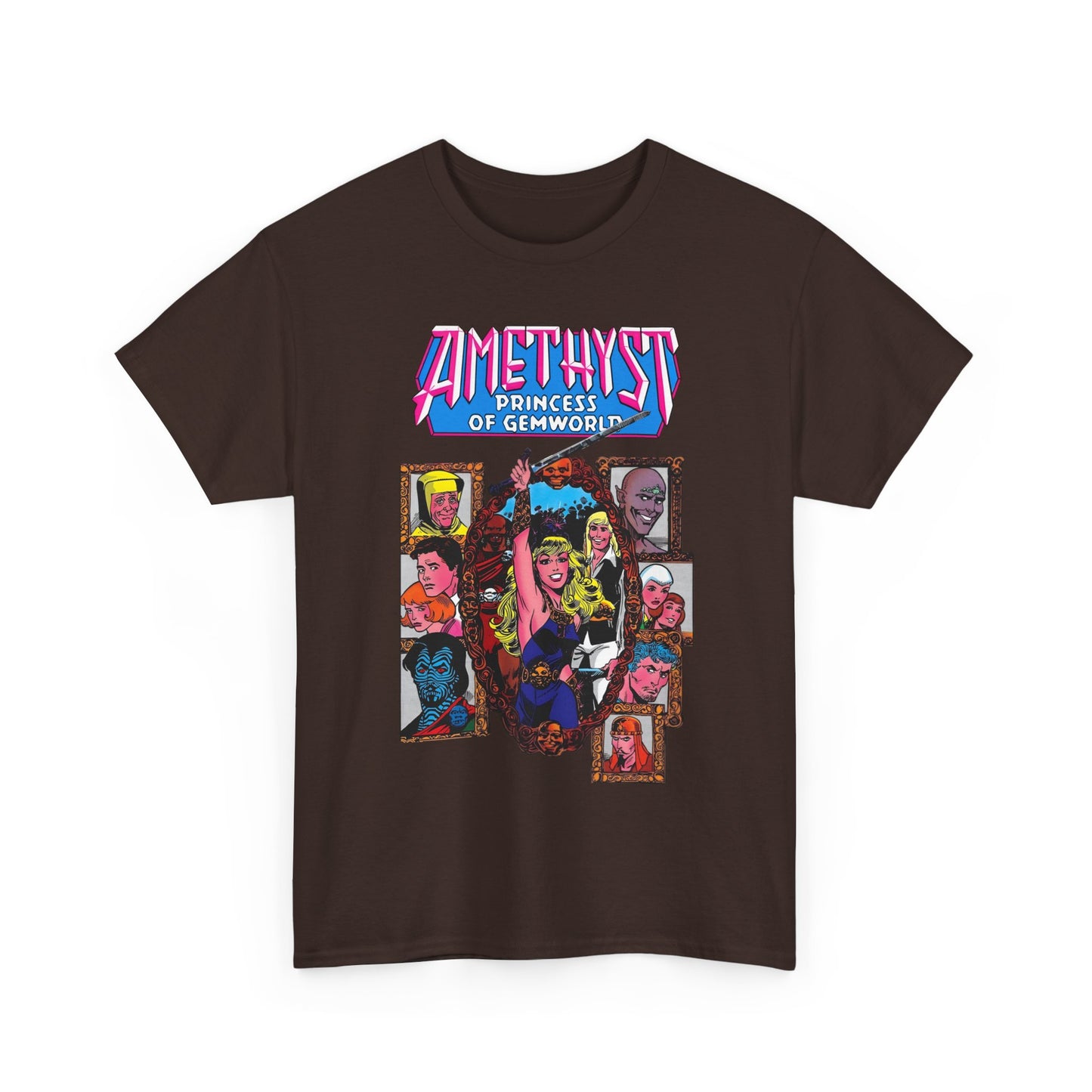 Amethyst Princess of Gemworld T-Shirt - Ernie Colon Art - Sardonyx, Dark Opal, Granch, Citrina - DC Comics