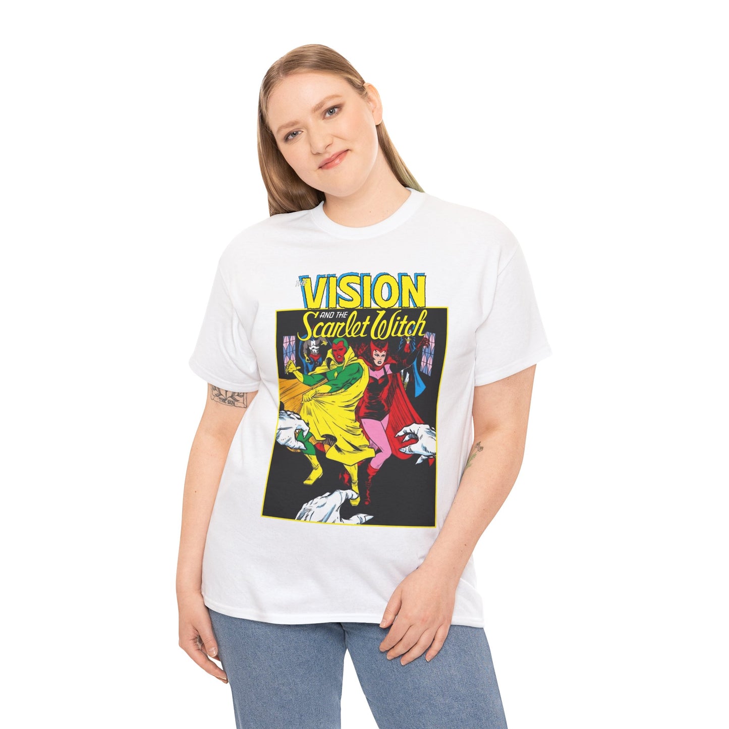 Vision & Scarlet Witch T-Shirt - Avengers Members - 1985 Cover Art - Marvel Comics