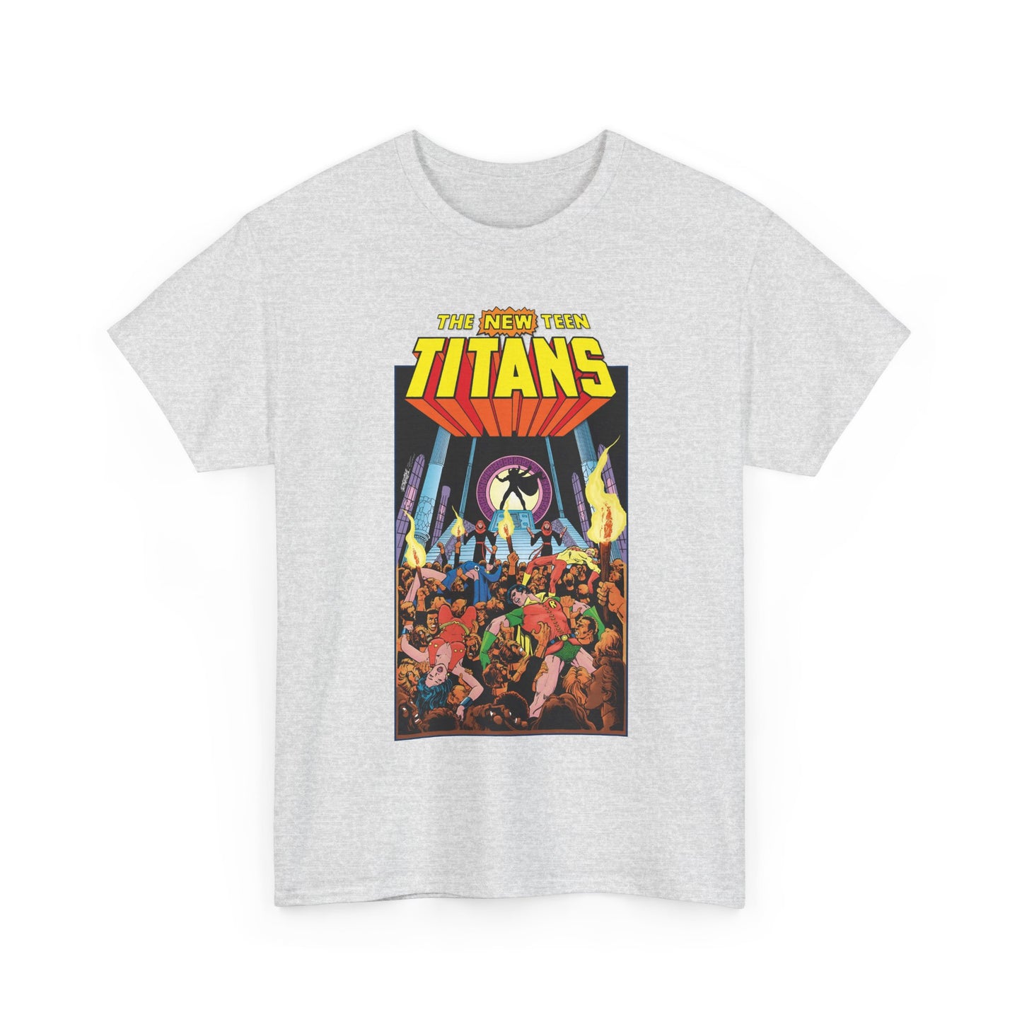New Teen Titans T-Shirt - George Perez Art - #22 Cover - Wonder Girl, Robin, Raven, Kid Flash - Brother Blood Story - DC Comics