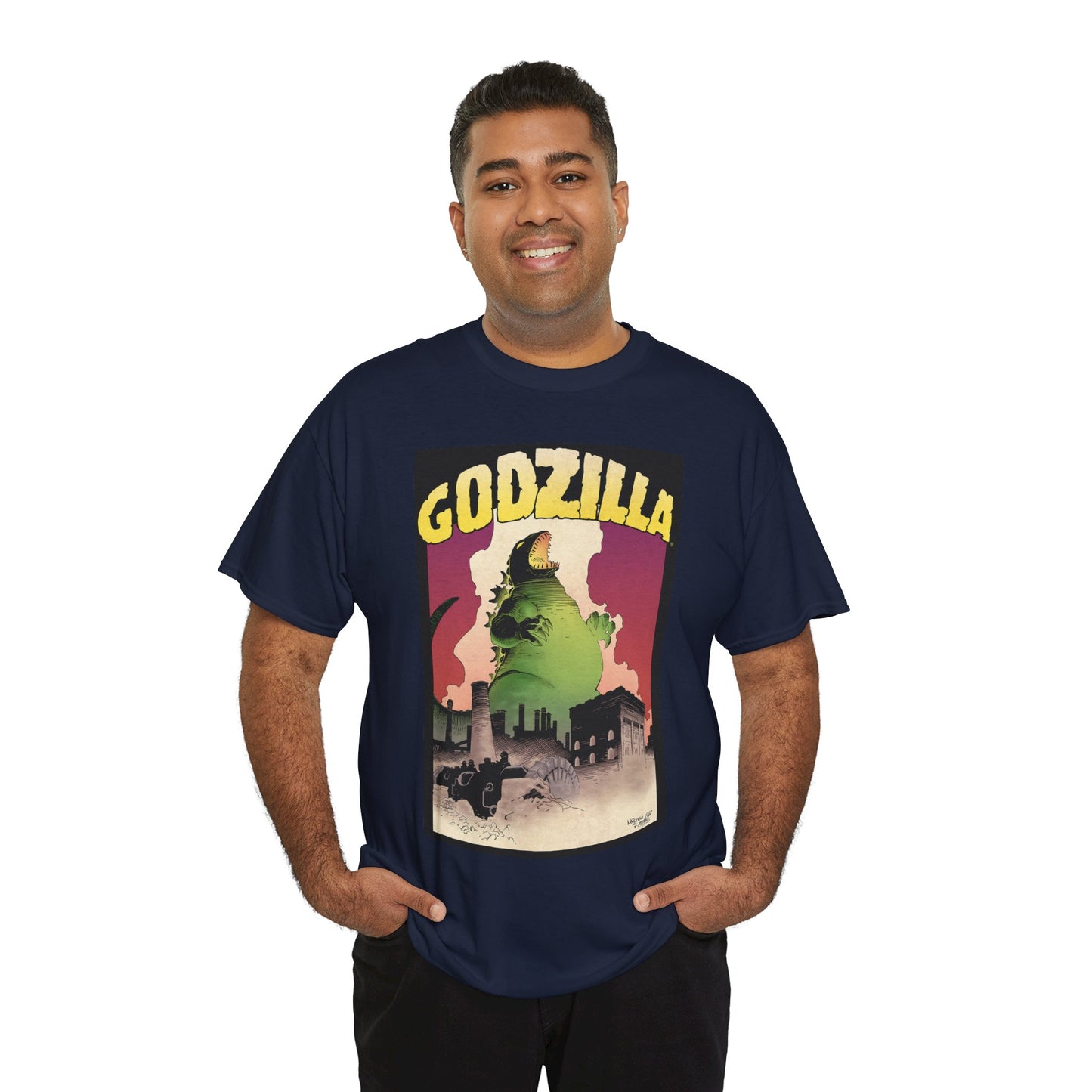 Godzilla T-Shirt - Mike Mignola Art - 1987 Portfolio Artwork - Dark Horse Comics