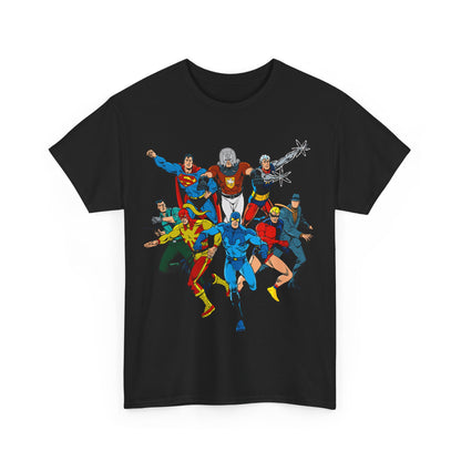 Charlton Characters T-Shirt - DC Comics - Captain Atom, Peacemaker, The Question, Blue Beetle, Judomaster