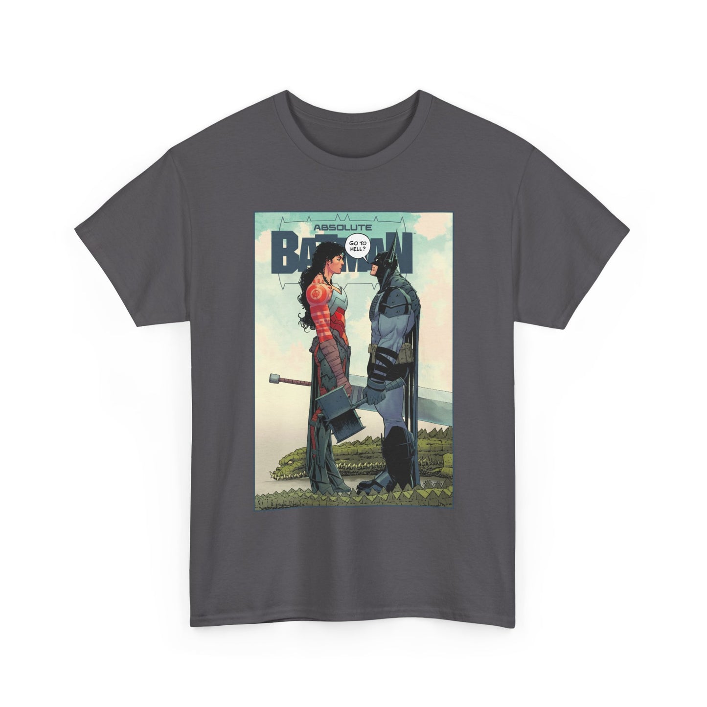 Absolute Batman & Absolute Wonder Woman T-Shirt - Nick Dragotta Art - Go to Hell? - DC Comics