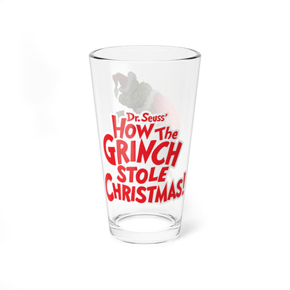 How the Grinch Stole Christmas Pint Glass - Retro 1966 Dr Seuss Beer Glass - 16oz Glassware, Xmas Gift