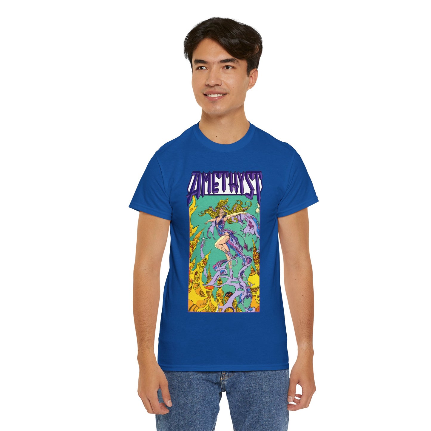 Amethyst T-Shirt - Esteban Maroto Art - Princess of Gemworld - 1980s Series - DC Comics