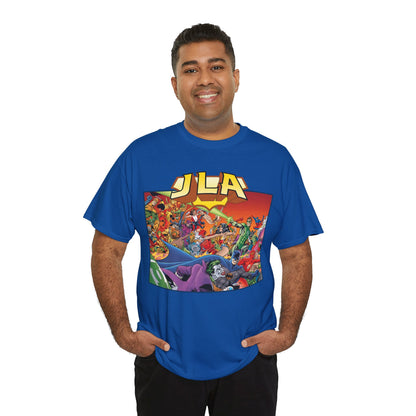 JLA: The Nail T-Shirt - Alan Davis Art - Green Lantern, Batman, Wonder Woman, Flash - DC Comics