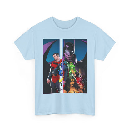 Kingdom Come T-Shirt - Dan Mora Art - Batman/Superman World's Finest Cover - Superman, Batman, Wonder Woman, Green Lantern, Robin, Flash - DC Comics