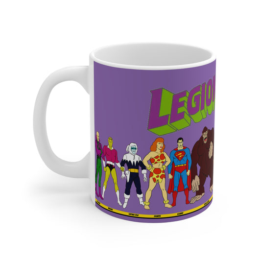 Legion of Doom Coffee Mug 11oz - Super Friends - Lex Luthor, Sinestro, Scarecrow, Grodd, Captain Cold - Hanna-Barbera - DC Comics Cartoon