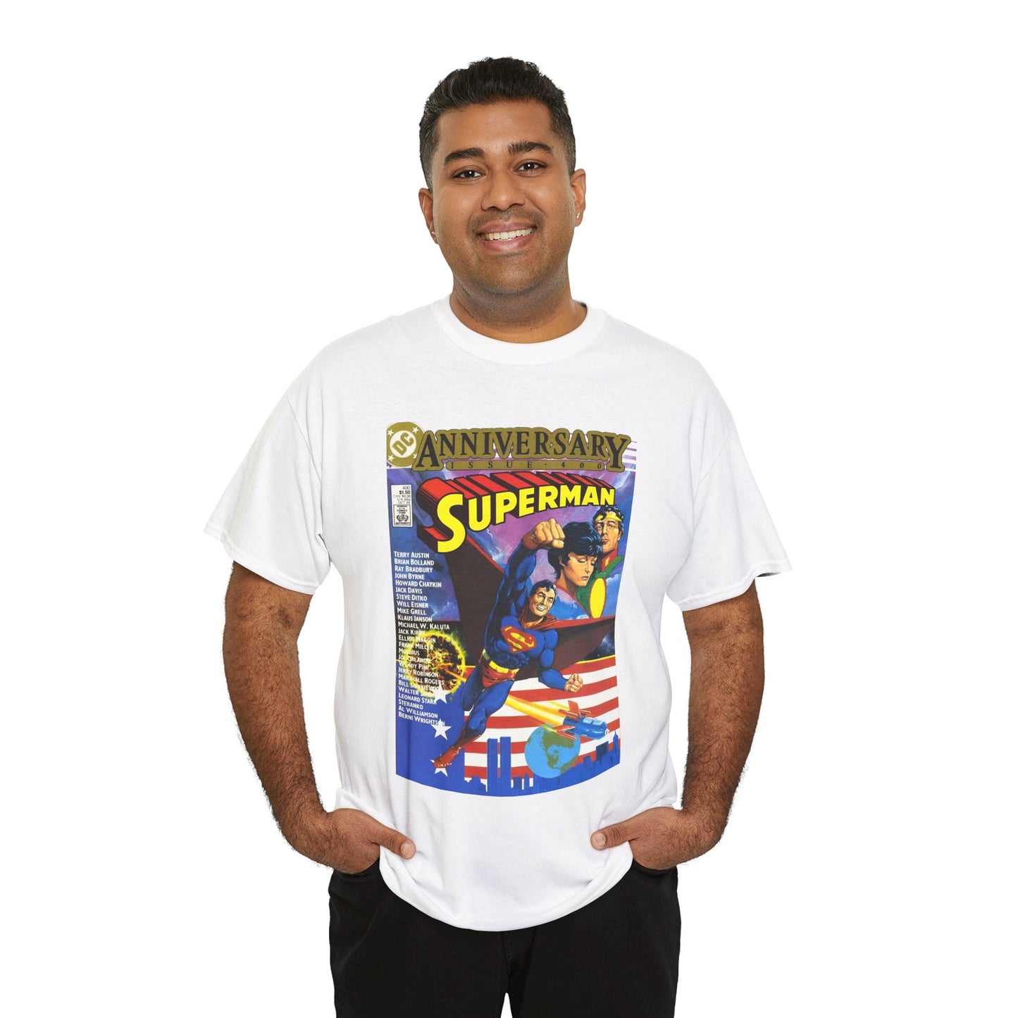 Superman #400 T-Shirt - Howard Chaykin & Frank Miller Art - Jor-El, Lara, Krypton - DC Comics