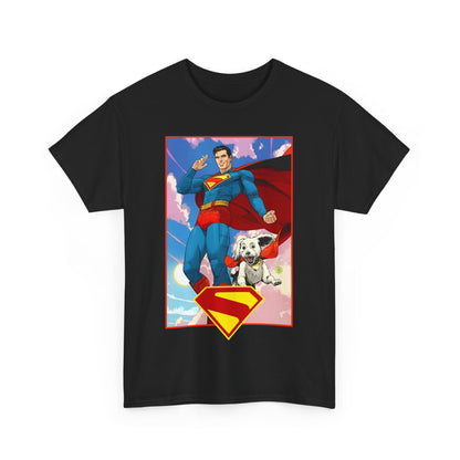 Superman & Krypto T-Shirt - DC Comics - New James Gunn Movie 2025 - Dan Mora Art - Man of Steel