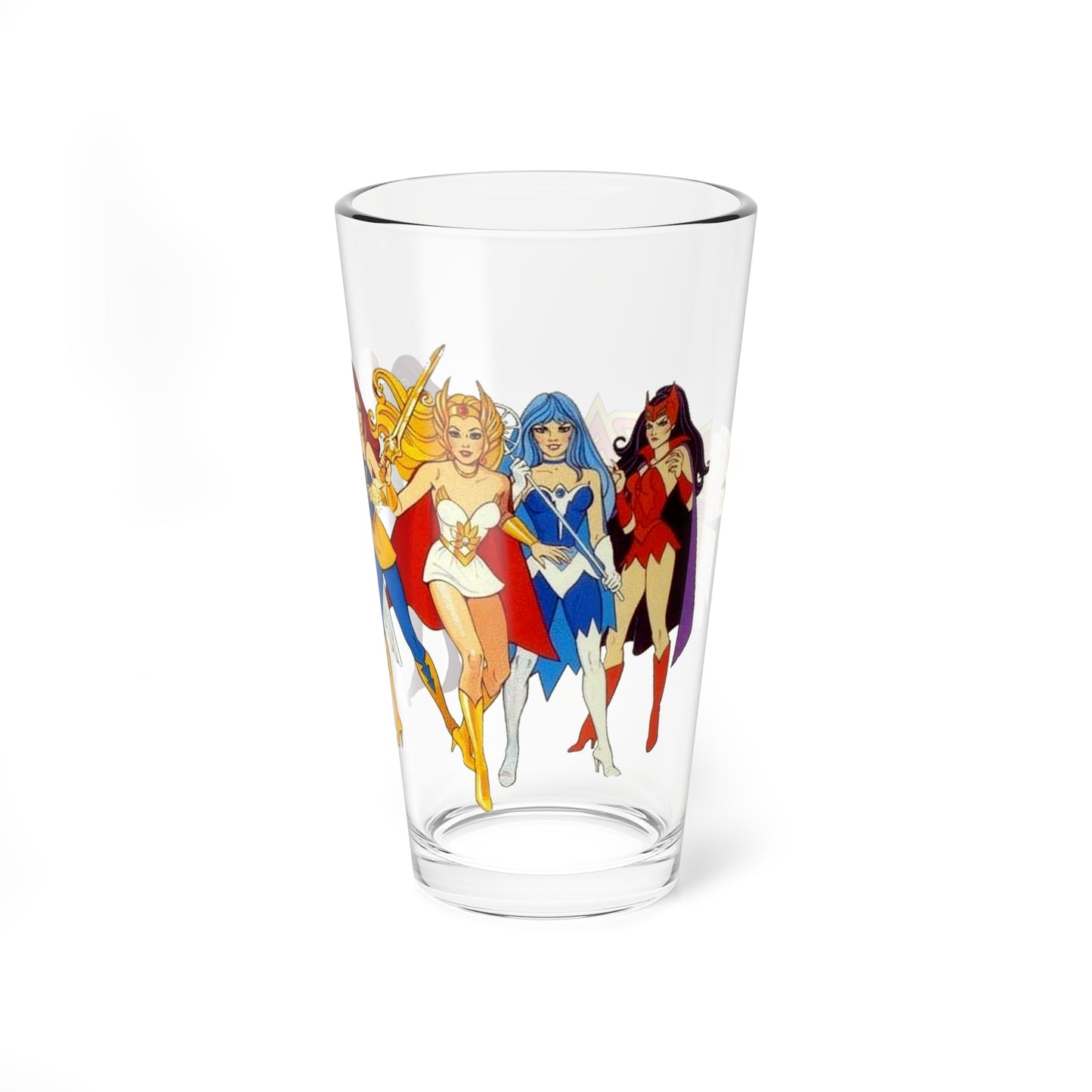She-Ra Princess of Power Pint Glass, 16oz - Catra, Angella, Frosta, Glimmer - Filmation Cartoon - He-Man Connection