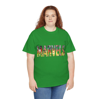 Marvels T-Shirt - Alex Ross Art from the popular Kurt Busiek Story - Spider-Man, Fantastic Four, X-Men, Hulk, Captain America, Thor, Iron Man - Marvel Comics