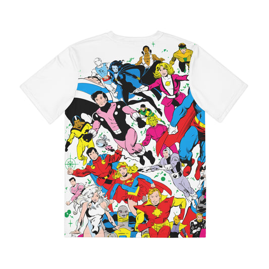 Superboy & Legion of Super-Heroes All Over Print Tee (Polyester) - Greg Laroque Art - DC Comics