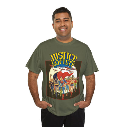 Justice Society of America T-Shirt - Superman, Wonder Woman, Black Canary, Green Lantern, Batman, Plastic Man, Flash - DC Comics