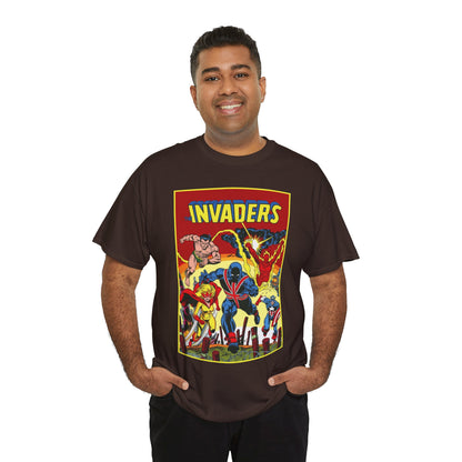 Invaders T-Shirt - Captain America, Human Torch, Namor, Spitfire - World War II Soldiers - Golden Age Heroes - Marvel Comics