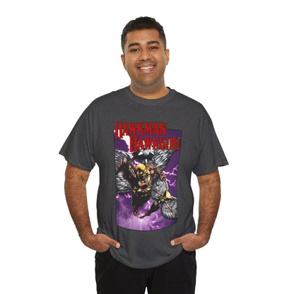 Hawkman & Hawkgirl T-Shirt - David Finch Art - Carter & Shayera Hall - JLA & JSA Members - DC Comics