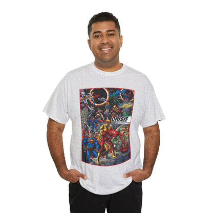 Crisis on Infinite Earths T-Shirt - George Perez Art - Absolute Edition Cover - Flash, Supergirl, Wonder Woman, Kid Flash, Psycho Pirate, Harbinger - DC Comics
