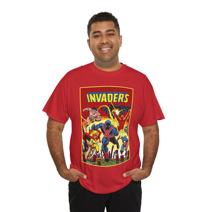 Invaders T-Shirt - Captain America, Human Torch, Namor, Spitfire - World War II Soldiers - Golden Age Heroes - Marvel Comics