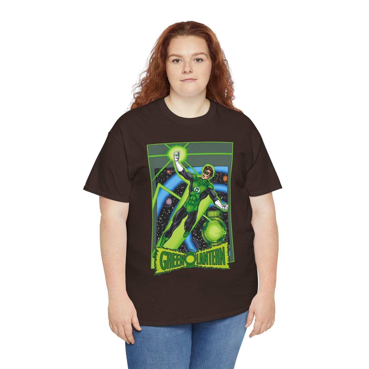 Green Lantern T-Shirt - George Perez JLA Postcard Art - DC Comics - Hal Jordan - Sector 2814 - Justice League Member