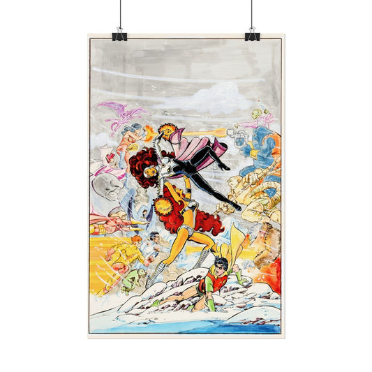 New Teen Titans Rolled Poster - George Perez Art - Starfire Vs Blackfire - DC Comics - Multiple Sizes Up to 24"x36"