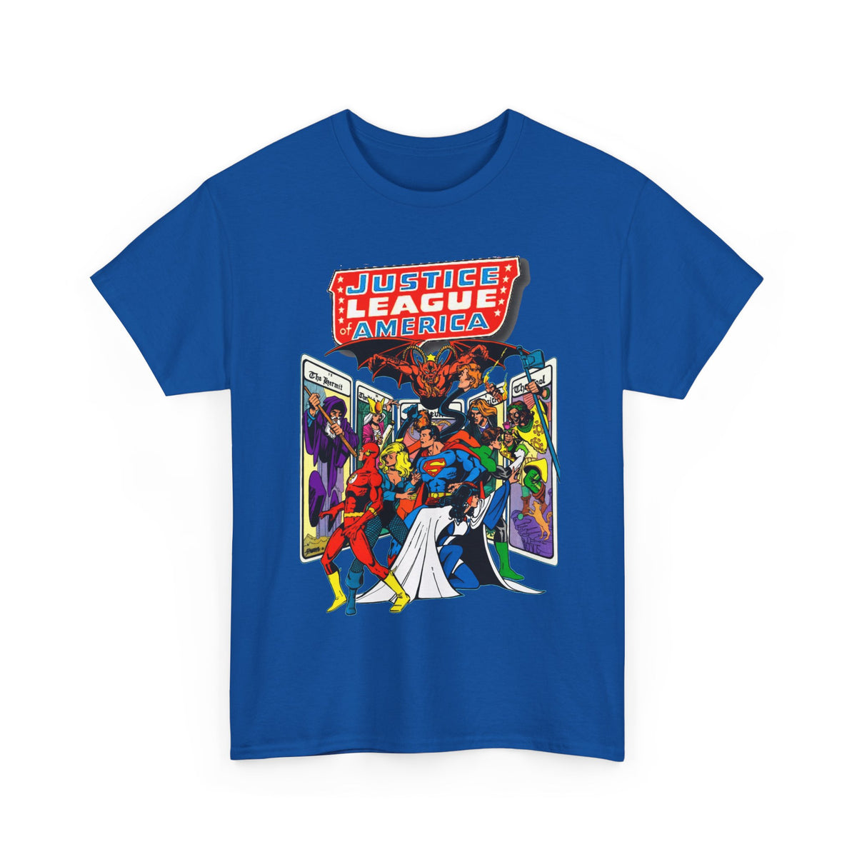 Justice League of America T-Shirt - George Perez Art - Vs Tarot Gang - DC Comics