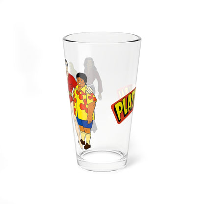 Plastic Man Pint Glass, 16oz - Saturday Morning Cartoon 1970s - Penny, Hula-Hula