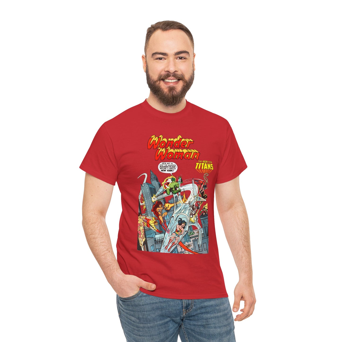 Wonder Woman/New Teen Titans T-Shirt - Ross Andru Art - Wonder Girl, Starfire, Cyborg, Raven - #287 Cover Art - DC Comics